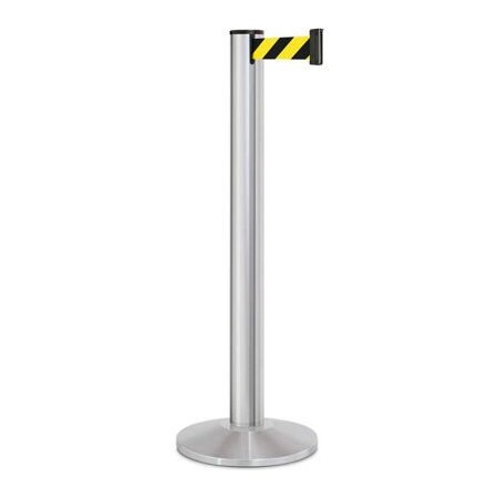Lavi Industries Retractable Belt Barrier, Black/Yellow, 13 ft Length, 40 in Post Height 50-3100SA/SF
